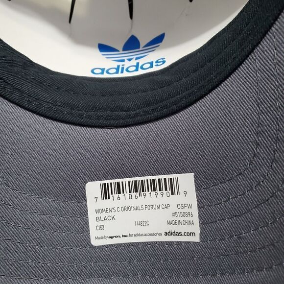 Adidas Originals Women Black Forum Strapback Cap Adjustable Hat NWT OSFA 5150896 - Picture 8 of 10